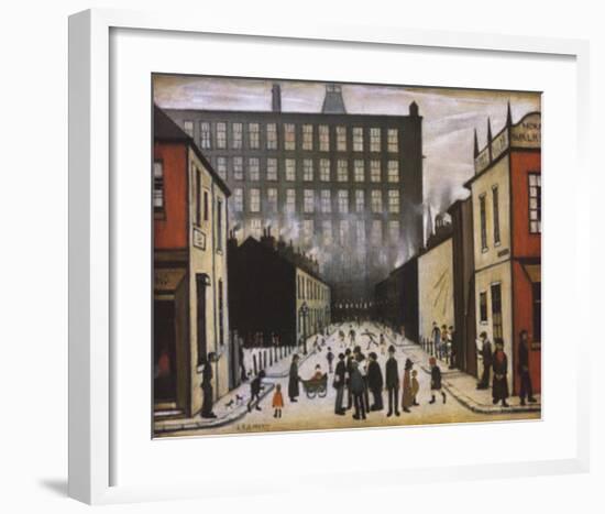 Street Scene, Pendlebury-Laurence Stephen Lowry-Framed Art Print