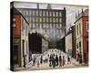Street Scene (Pendlebury)-Laurence Stephen Lowry-Stretched Canvas