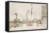 Street Scene - Piccadilly Circus-Spencer Frederick Gore-Framed Stretched Canvas