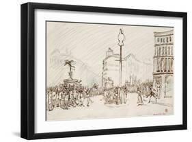 Street Scene - Piccadilly Circus-Spencer Frederick Gore-Framed Giclee Print