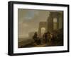 Street Scene Placed Among Roman Ruins-Jan Both-Framed Art Print