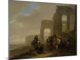 Street Scene Placed Among Roman Ruins-Jan Both-Mounted Art Print