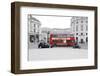 Street Scene, Red Double-Decker Bus, Roundabout, Charing Cross, Trafalgar Square-Axel Schmies-Framed Photographic Print