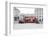 Street Scene, Red Double-Decker Bus, Roundabout, Charing Cross, Trafalgar Square-Axel Schmies-Framed Photographic Print