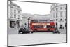 Street Scene, Red Double-Decker Bus, Roundabout, Charing Cross, Trafalgar Square-Axel Schmies-Mounted Photographic Print