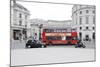 Street Scene, Red Double-Decker Bus, Roundabout, Charing Cross, Trafalgar Square-Axel Schmies-Mounted Photographic Print