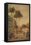 Street Scene, Rio de Janeiro, 1879-Bernhard Wiegandt-Framed Stretched Canvas