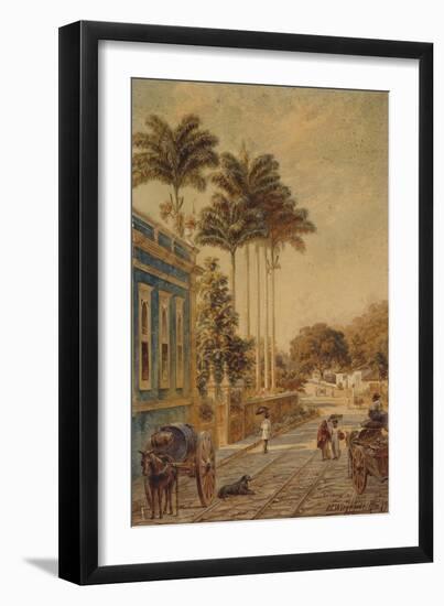 Street Scene, Rio de Janeiro, 1879-Bernhard Wiegandt-Framed Giclee Print