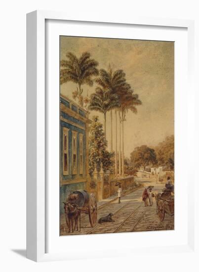 Street Scene, Rio de Janeiro, 1879-Bernhard Wiegandt-Framed Giclee Print