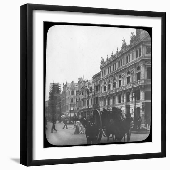 Street Scene, Rio De Janeiro, Brazil, Late 19th or Early 20th Century-null-Framed Photographic Print