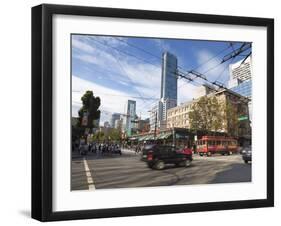 Street Scene, Robson Street, Downtown, Vancouver, British Columbia, Canada, North America-Martin Child-Framed Photographic Print