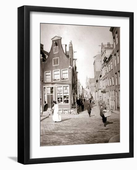 Street Scene, Rotterdam, 1898-James Batkin-Framed Photographic Print