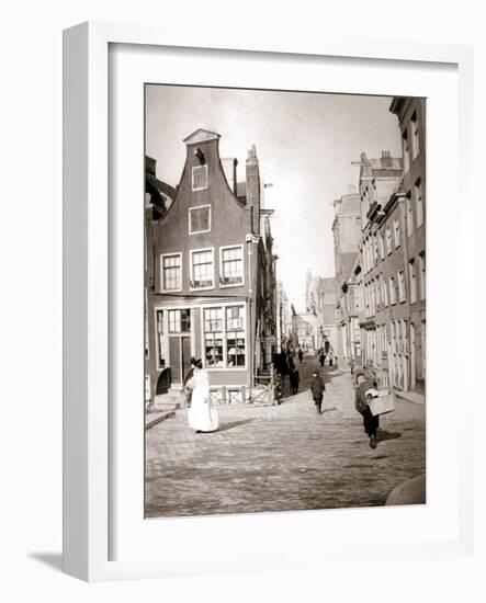 Street Scene, Rotterdam, 1898-James Batkin-Framed Photographic Print