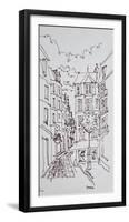 Street scene, Saint-Malo, Brittany, France-Richard Lawrence-Framed Photographic Print