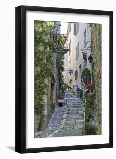 Street Scene, Saint-Paul-De-Vence, Provence-Alpes-Cote D'Azur, Provence, France, Europe-Stuart Black-Framed Photographic Print