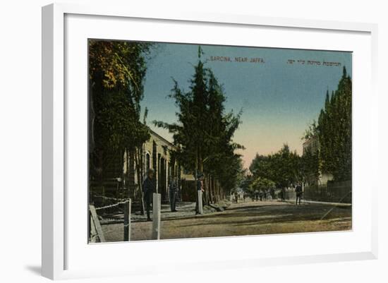 Street Scene, Sarona, Near Jaffa, Israel-null-Framed Art Print