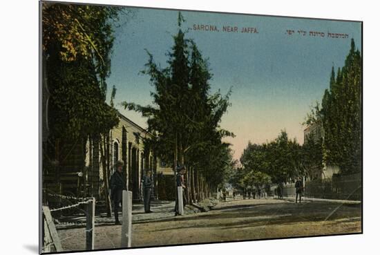 Street Scene, Sarona, Near Jaffa, Israel-null-Mounted Art Print