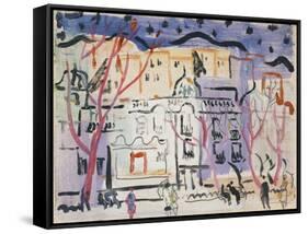 Street Scene, South of France-Christopher Wood-Framed Stretched Canvas