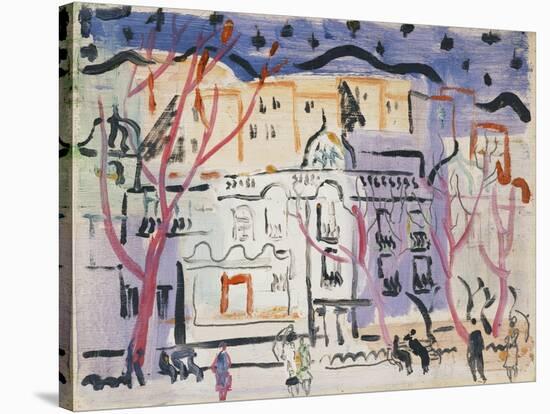 Street Scene, South of France-Christopher Wood-Stretched Canvas