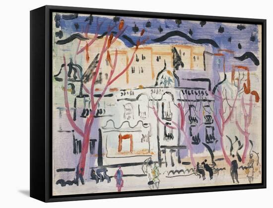 Street Scene, South of France-Christopher Wood-Framed Stretched Canvas