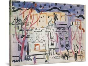 Street Scene, South of France-Christopher Wood-Stretched Canvas