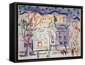 Street Scene, South of France-Christopher Wood-Framed Stretched Canvas