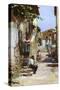Street Scene, Taormina, Sicily, Italy, C1923-null-Stretched Canvas