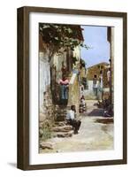 Street Scene, Taormina, Sicily, Italy, C1923-null-Framed Giclee Print