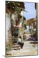 Street Scene, Taormina, Sicily, Italy, C1923-null-Mounted Giclee Print