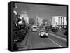 Street Scene View Down Vine Street NBC Studio the Broadway Hotel Near Sunset Boulevard Hollywood-null-Framed Stretched Canvas