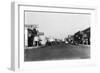 Street Scene, View of a Shell Gas Station - Kennewick, WA-Lantern Press-Framed Art Print