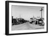 Street Scene, View of a Texaco Gas Station - East Stanwood, WA-Lantern Press-Framed Art Print