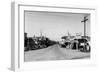 Street Scene, View of a Texaco Gas Station - East Stanwood, WA-Lantern Press-Framed Art Print