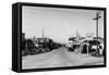 Street Scene, View of a Texaco Gas Station - East Stanwood, WA-Lantern Press-Framed Stretched Canvas