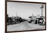 Street Scene, View of a Texaco Gas Station - East Stanwood, WA-Lantern Press-Framed Art Print