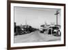 Street Scene, View of a Texaco Gas Station - East Stanwood, WA-Lantern Press-Framed Premium Giclee Print