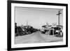 Street Scene, View of a Texaco Gas Station - East Stanwood, WA-Lantern Press-Framed Premium Giclee Print