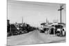 Street Scene, View of a Texaco Gas Station - East Stanwood, WA-Lantern Press-Mounted Premium Giclee Print