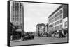 Street Scene, View of Donnelly Hotel - Yakima, WA-Lantern Press-Framed Stretched Canvas