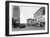 Street Scene, View of Donnelly Hotel - Yakima, WA-Lantern Press-Framed Art Print