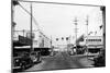 Street Scene, View of Dunsmoor Drug Co - Raymond, WA-Lantern Press-Mounted Art Print