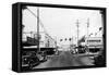 Street Scene, View of Dunsmoor Drug Co - Raymond, WA-Lantern Press-Framed Stretched Canvas