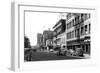 Street Scene, View of the Victoria Hotel - Spokane, WA-Lantern Press-Framed Art Print