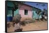 Street Scene, Village of Abi-Adi, Tigre Region, Ethiopia, Africa-Bruno Barbier-Framed Stretched Canvas