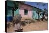 Street Scene, Village of Abi-Adi, Tigre Region, Ethiopia, Africa-Bruno Barbier-Stretched Canvas