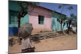 Street Scene, Village of Abi-Adi, Tigre Region, Ethiopia, Africa-Bruno Barbier-Mounted Photographic Print