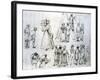 Street Scene with a Window Cleaner-George The Elder Scharf-Framed Giclee Print