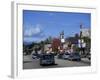 Street Scene with Cars in the Town of North Conway, New Hampshire, New England, USA-Fraser Hall-Framed Photographic Print