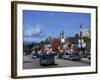Street Scene with Cars in the Town of North Conway, New Hampshire, New England, USA-Fraser Hall-Framed Photographic Print