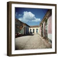 Street Scene with Colourful Houses, Trinidad, Cuba, West Indies, Central America-Lee Frost-Framed Photographic Print